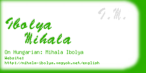 ibolya mihala business card